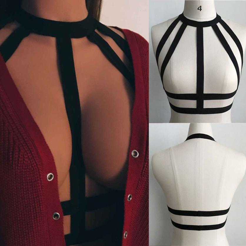 Black Bandage Bra Cage Top - Luxe&Loxley