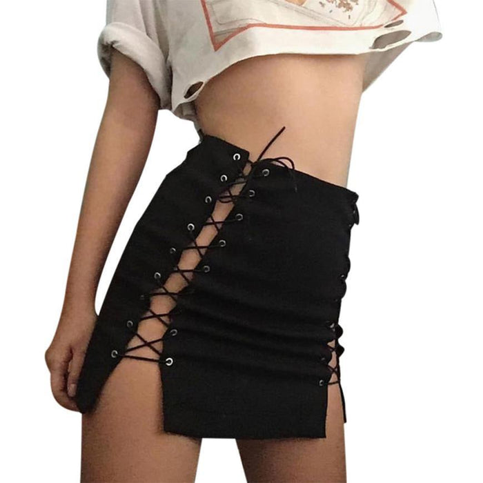 Lace-Up Vintage Skirt - Luxe&Loxley