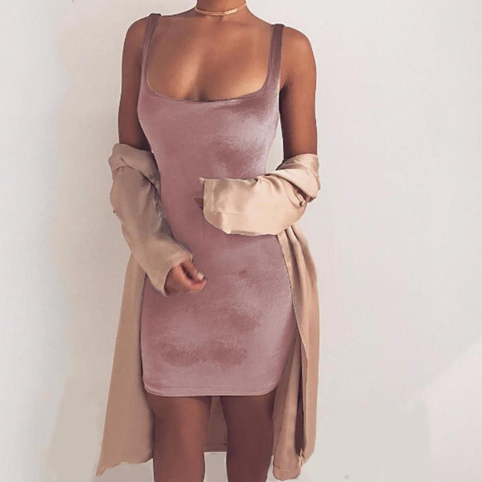 Velvet Bodycon Dress - Luxe&Loxley